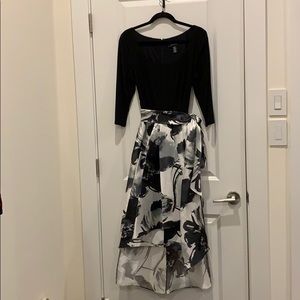 Black & white High low dress.